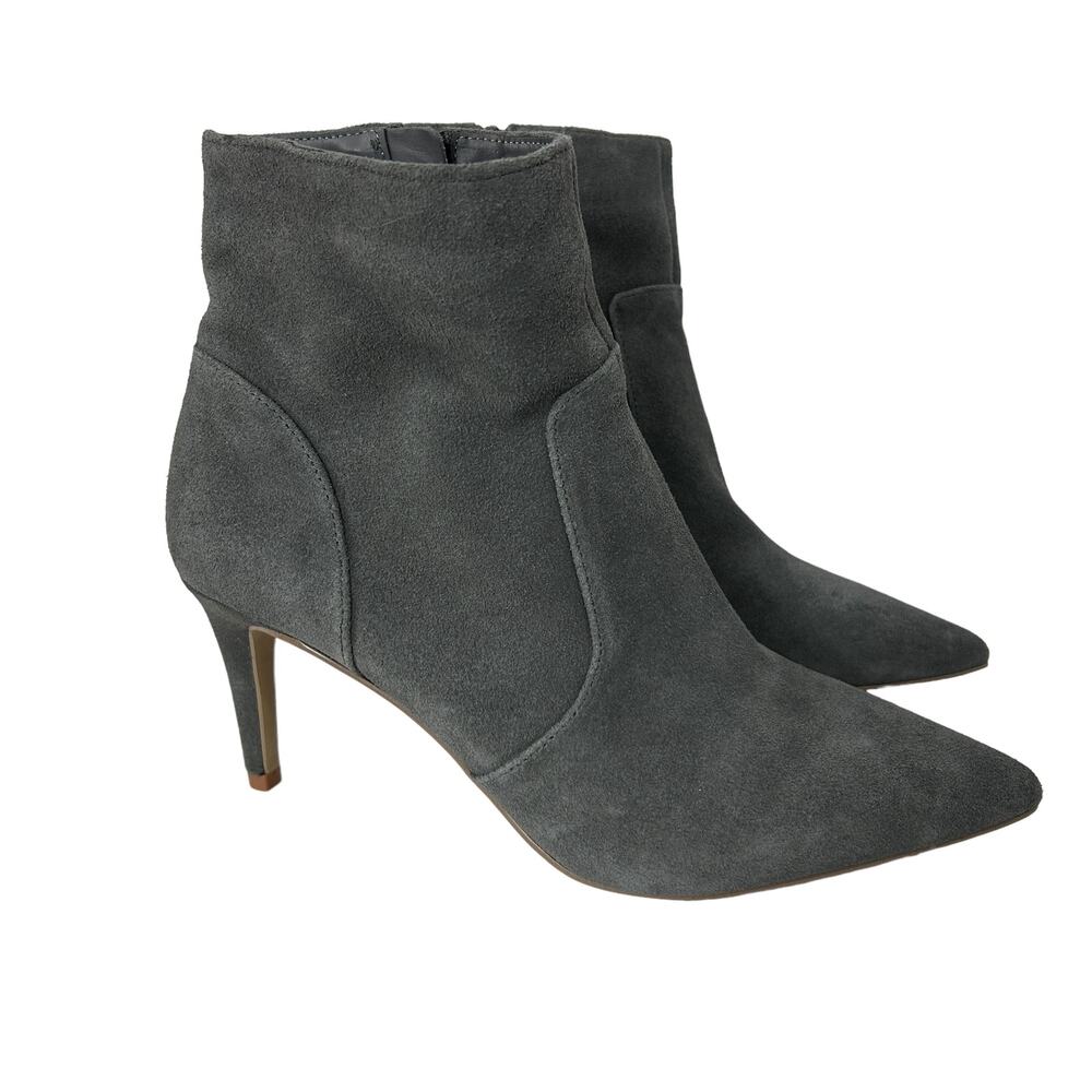 Violet and Red Quintin Gray Suede Leather Bootie Size 8.5